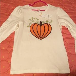 NWT Girls Gymboree Pumpkin Long Sleeve Shirt